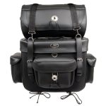 Milwaukee Leather SH539 Large Black Motorcycle PVC Large 2 Piece Touring Sissy Bar Bag - Image 7