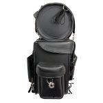 Milwaukee Leather SH539 Large Black Motorcycle PVC Large 2 Piece Touring Sissy Bar Bag - Image 6
