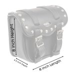 Milwaukee Leather SH546 Small Black PVC Studded Motorcycle Sissy Bar Bag - Image 2