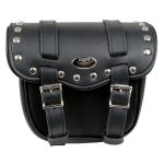 Milwaukee Leather SH546 Small Black PVC Studded Motorcycle Sissy Bar Bag - Image 6