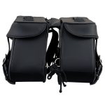 Milwaukee Leather SH55103ZB Zip Off Black Plain PVC Three Strap Motorcycle Saddlebags - Image 9