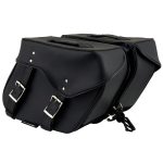 Milwaukee Leather SH55201ZB Black Large PVC Zip-Off Throwover Motorcycle Saddlebags - Image 3
