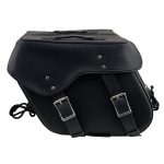 Milwaukee Leather SH55201ZB Black Large PVC Zip-Off Throwover Motorcycle Saddlebags - Image 4
