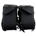 Milwaukee Leather SH55201ZB Black Large PVC Zip-Off Throwover Motorcycle Saddlebags - Image 6