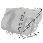 Milwaukee Leather SH55201ZB Black Large PVC Zip-Off Throwover Motorcycle Saddlebags - Image 2
