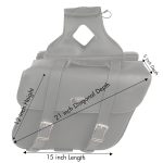 Milwaukee Leather SH580ZB Black Large Zip-Off PVC Slanted Throw Over Motorcycle Saddlebags - Image 4