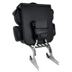 Milwaukee Leather SH584 Large Black PVC Motorcycle Sissy Bar Bag with 5 Bonus Pockets - Image 2