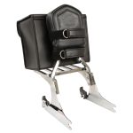 Milwaukee Leather SH618S Medium Black Studded PVC Sissy Bar Carry Motorcycle Bag - Image 5