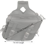 Milwaukee Leather SH665ZB Black Large Braided Zip Off PVC Throw Over Motorcycle Saddlebags - Image 4
