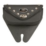 Milwaukee Leather Performance SH67103 Black Small Single Pocket Studded Windshield Mount Bag with Turn Clasp - Image 3