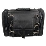 Milwaukee Performance SH684 Medium Black Textile Motorcycle Sissy Bar Bag with Reflective Piping - Image 7
