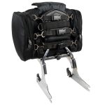 Milwaukee Performance SH684 Medium Black Textile Motorcycle Sissy Bar Bag with Reflective Piping - Image 2
