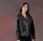 Milwaukee Leather SH7023 Women’s ‘Braided’ Black Leather Jacket with Studs - Image 5