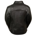 Milwaukee Leather SH7093 Women’s Black Leather Braided Jacket with Shirt Style Collar - Image 2
