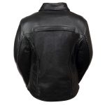 Milwaukee Leather ML7093 Women’s Black Leather Braided Jacket with Shirt Style Collar - Image 2