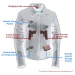 Milwaukee Leather SH7093 Women’s Black Leather Braided Jacket with Shirt Style Collar - Image 4