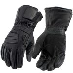 Milwaukee Leather SH752 Men’s Black Breathable ‘Gauntlet’ Leather Gloves