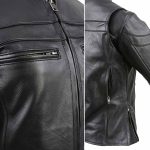 Milwaukee Leather SH8011 Women’s Black Leather Sporty Scooter Crossover Biker  Jacket - Image 6