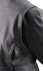 Milwaukee Leather ML8065 Women’s Long Premium Black Leather Jacket - Image 5