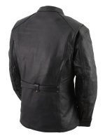 Milwaukee Leather ML8065 Women’s Long Premium Black Leather Jacket - Image 2