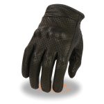 Milwaukee Leather SH810 Men’s Black Perforated Leather Motorcycle Riders Gloves with Knuckle Protection - Image 2