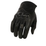Milwaukee Leather SH812 Men’s Black Perforated Leather Motorcycle Riders Gloves w/ Knuckle Protection - Image 4