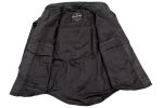 Leather King SH908 Men’s Black Button-Down Lambskin Leather Shirt - Image 3