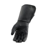 Milwaukee Leather SH262 Men’s Black Leather ‘Long Cuff’ Gauntlet Gloves with Zipper Closure - Image 3