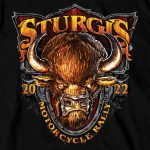 2022 Sturgis Motorcycle Rally SPB1005 Crazy Buffalo Men’s Black T-Shirt - Image 4