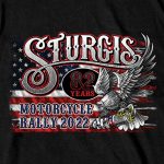 2022 Sturgis Motorcycle Rally SPB1017 Men’s Freedom Ride Black T-Shirt - Image 2
