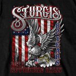 2022 Sturgis Motorcycle Rally SPB1017 Men’s Freedom Ride Black T-Shirt - Image 4