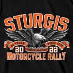 2022 Sturgis Motorcycle Rally SPB1021 Men’s Main Street Photo Black T-Shirt - Image 2