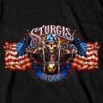 Hot Leathers SPB1067 Men’s Black 2023 Sturgis # 1 Design America T-Shirt - Image 3