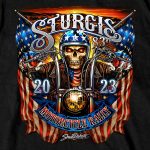 Hot Leathers SPB1067 Men’s Black 2023 Sturgis # 1 Design America T-Shirt - Image 4