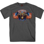 Hot Leathers SPB1068 Men’s Charcoal 2023 Sturgis # 1 Design America T-Shirt - Image 2