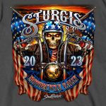 Hot Leathers SPB1068 Men’s Charcoal 2023 Sturgis # 1 Design America T-Shirt - Image 4