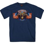 Hot Leathers SPB1070 Men’s Navy Blue 2023 Sturgis # 1 Design America T-Shirt - Image 2