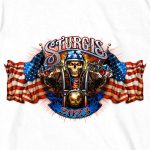 Hot Leathers SPB1071 Men’s White 2023 Sturgis # 1 Design America T-Shirt - Image 4