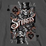 Hot Leathers SPB1073 Men’s Charcoal 2023 Sturgis Gambler Short Sleeve T-Shirt - Image 3