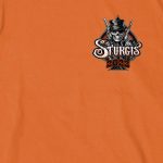 Hot Leathers SPB1074 Men’s Orange 2023 Sturgis Gambler Short Sleeve T-Shirt - Image 4