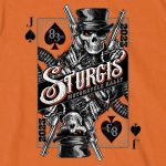 Hot Leathers SPB1074 Men’s Orange 2023 Sturgis Gambler Short Sleeve T-Shirt - Image 3