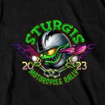 Hot Leathers SPB1077 Men’s Black Sturgis 2023 Bobber Monster Short Sleeve T-Shirt - Image 3