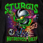 Hot Leathers SPB1077 Men’s Black Sturgis 2023 Bobber Monster Short Sleeve T-Shirt - Image 4