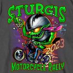 Hot Leathers SPB1079 Men’s Charcoal Sturgis 2023 Bobber Monster Short Sleeve T-Shirt - Image 4