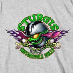 Hot Leathers SPB1080 Men’s Ash Sturgis 2023 Bobber Monster Short Sleeve T-Shirt - Image 4