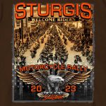 Hot Leathers SPB1084 Men’s Dark Chocolate Sturgis 2023 Main Street T-Shirt - Image 4