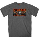 Hot Leathers SPB1085 Men’s Heather Gray Sturgis 2023 Main Street T-Shirt - Image 3