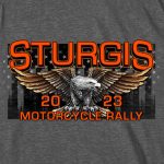 Hot Leathers SPB1085 Men’s Heather Gray Sturgis 2023 Main Street T-Shirt - Image 4