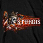 Hot Leathers SPB1086 Men’s Black 2023 Sturgis Native Wolf T-Shirt - Image 4
