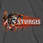 Hot Leathers SPB1088 Men’s Charoal 2023 Sturgis Native Wolf T-Shirt - Image 4